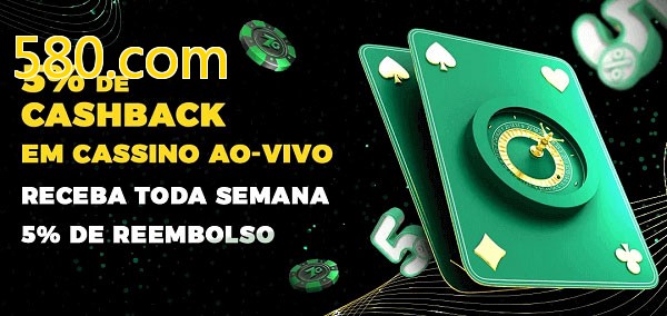 Promoções do cassino ao Vivo 580.com